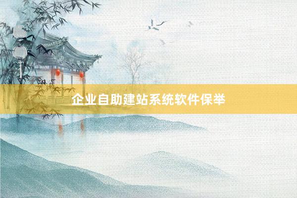 企业自助建站系统软件保举